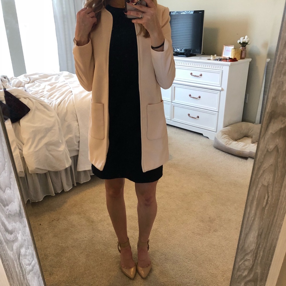 Blush colored pea coat